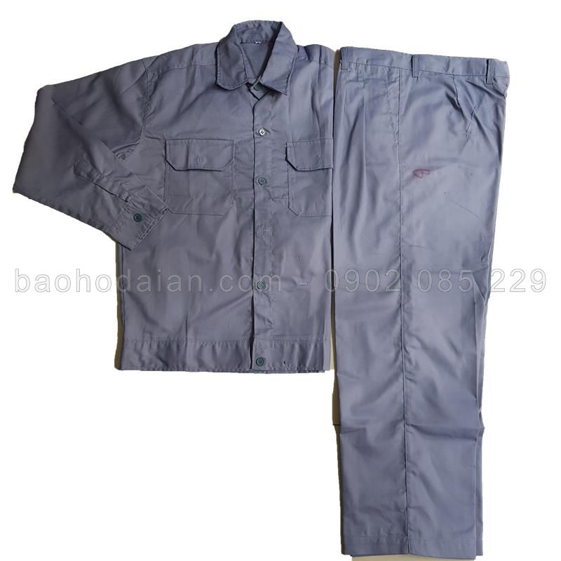 Quần áo bảo hộ vải kaki 65/35 xám môn  (quần lẻ-áo lẻ)