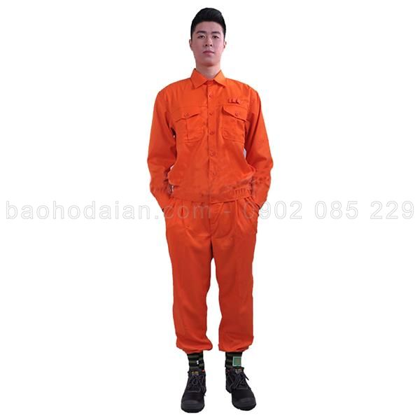 Quần áo điện lực kaki liên doanh màu cam