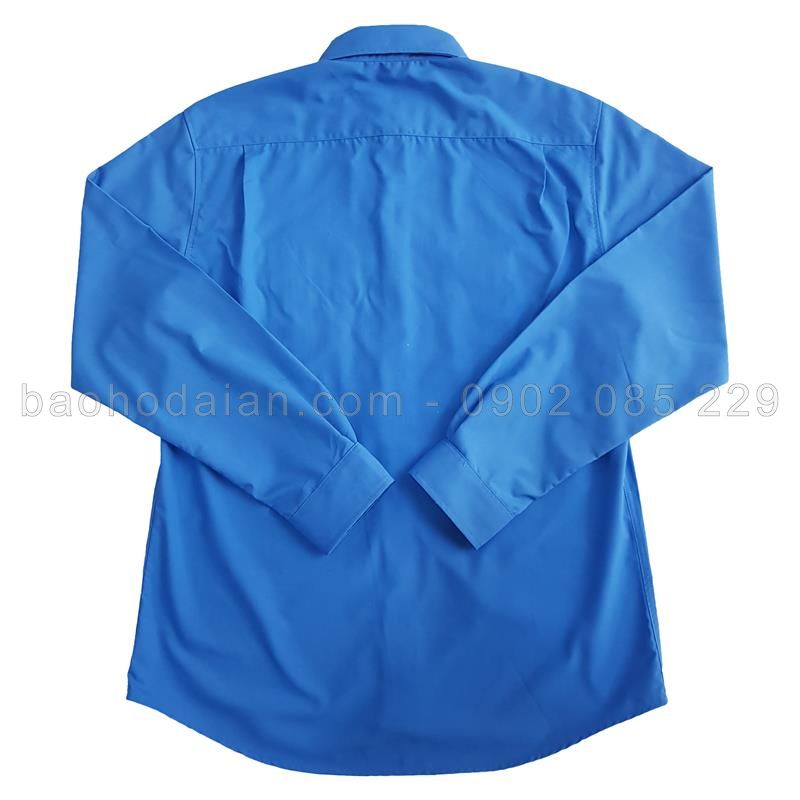 Áo bảo vệ màu xanh vải kate dài tay ABV02DT