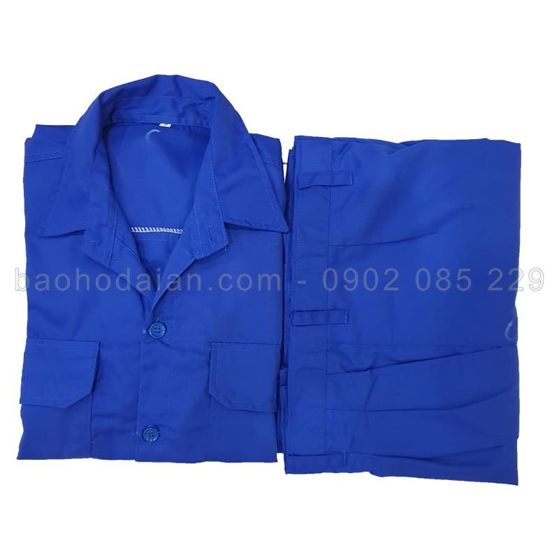 Quần áo bảo hộ vải si màu xanh bích  (quần lẻ-áo lẻ)