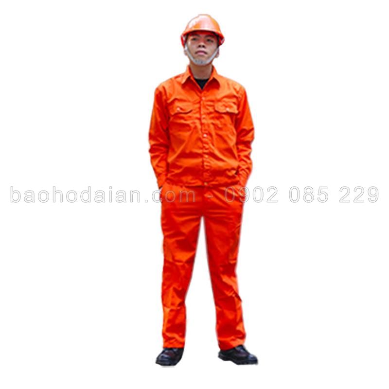 Quần áo bảo hộ vải kaki 65/35 màu cam  (quần lẻ-áo lẻ)
