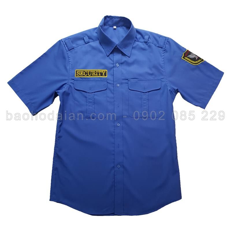 Áo bảo vệ màu xanh vải kate mỹ ngắn tay ABV01NT