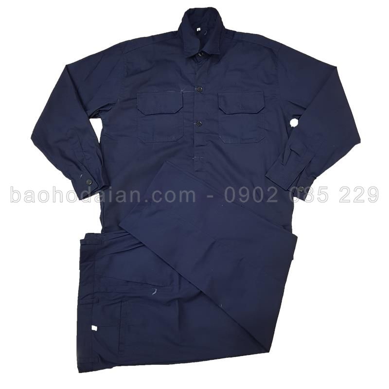 Quần áo bảo hộ vải si màu xanh đen  (quần lẻ-áo lẻ)