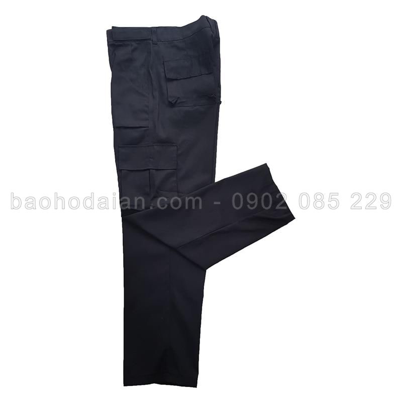 Quần vệ màu đen túi hộp kaki 65/35 QBV04