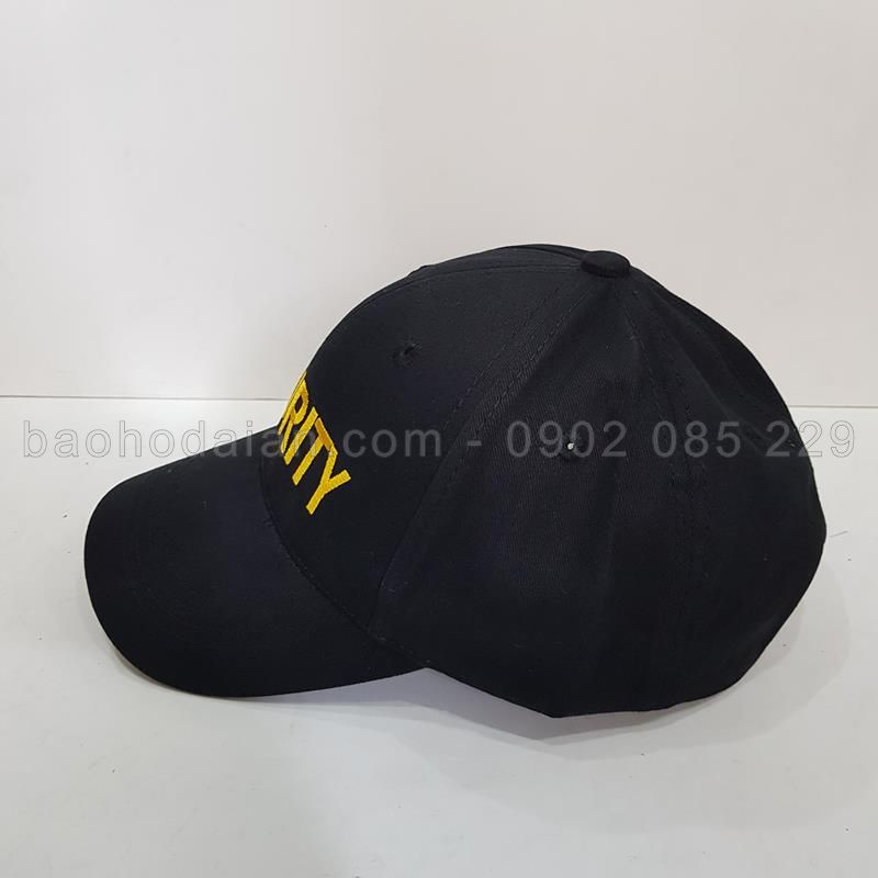 Nón kết vệ sĩ màu đen thêu chữ SECURITY