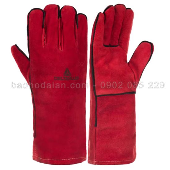 Găng tay da hàn Deltaplus CA615K màu đỏ