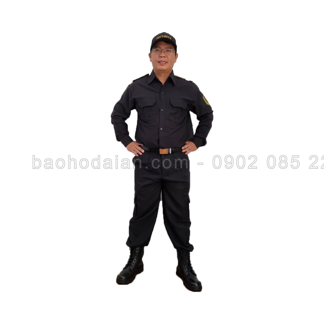 Đồng phục vệ sĩ dài tay cao cấp vải kate ford