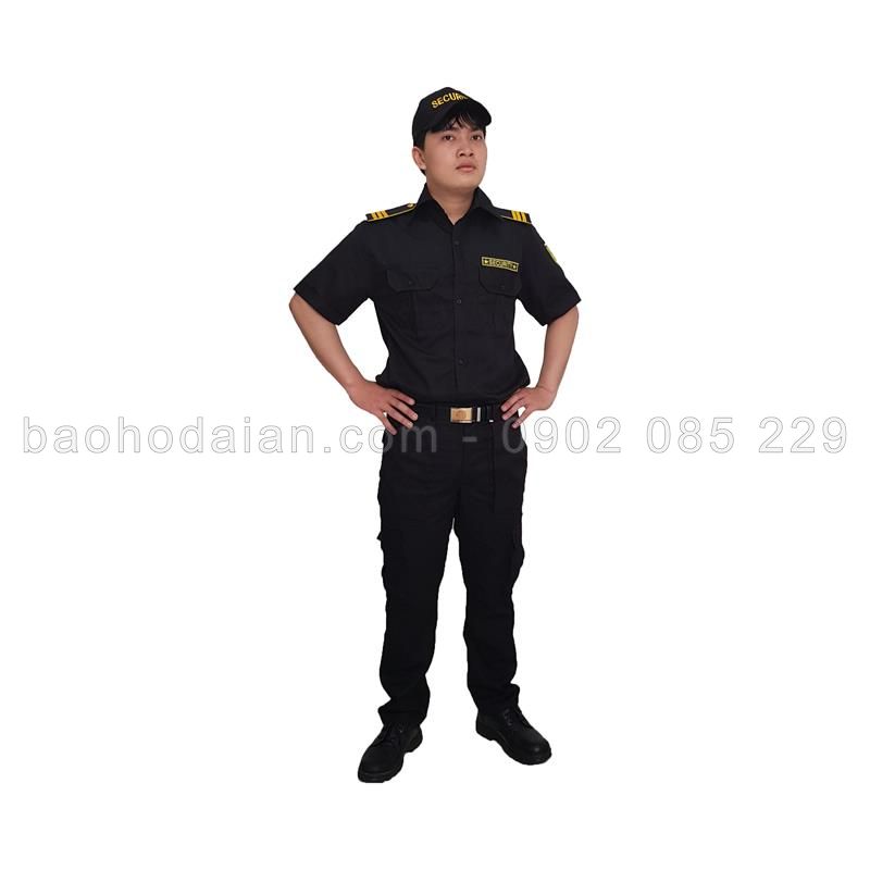 Đồng phục vệ sĩ ngắn tay cao cấp vải kate ford