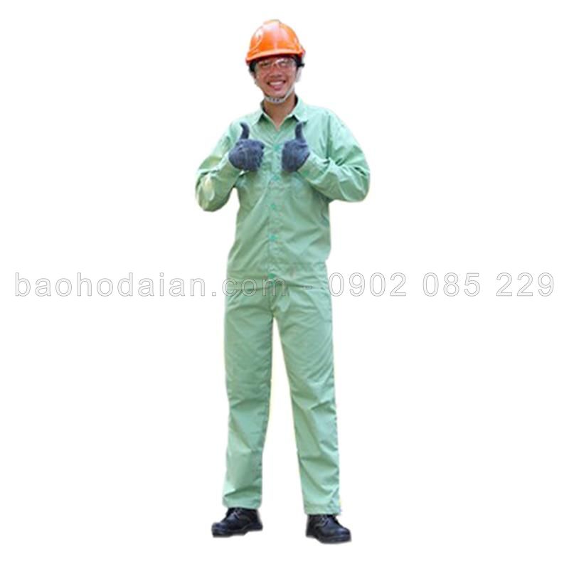 Quần áo bảo hộ vải si màu xanh đậu  (quần lẻ-áo lẻ)