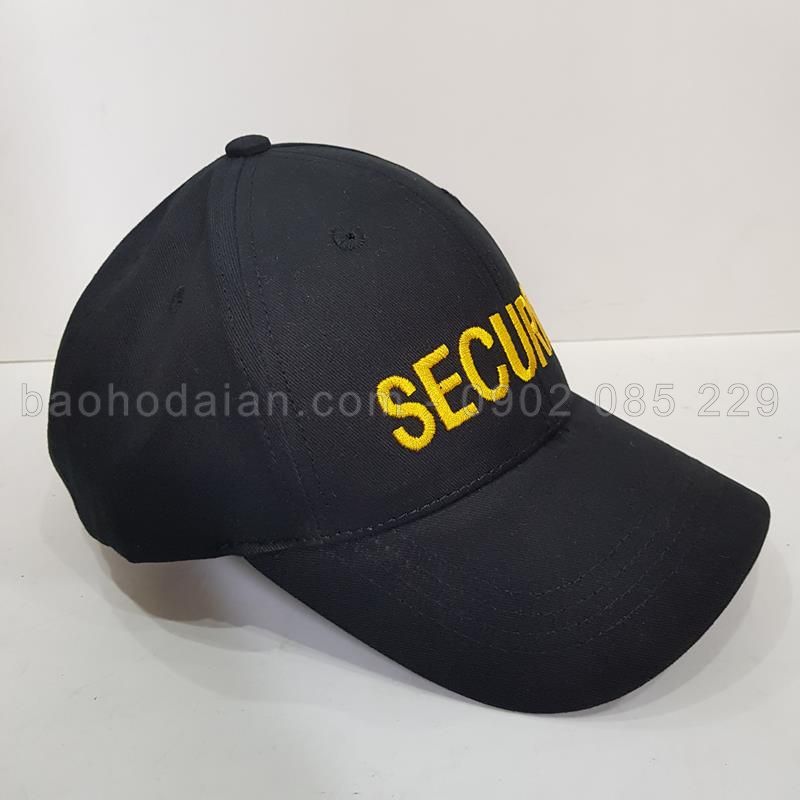 Nón kết vệ sĩ màu đen thêu chữ SECURITY