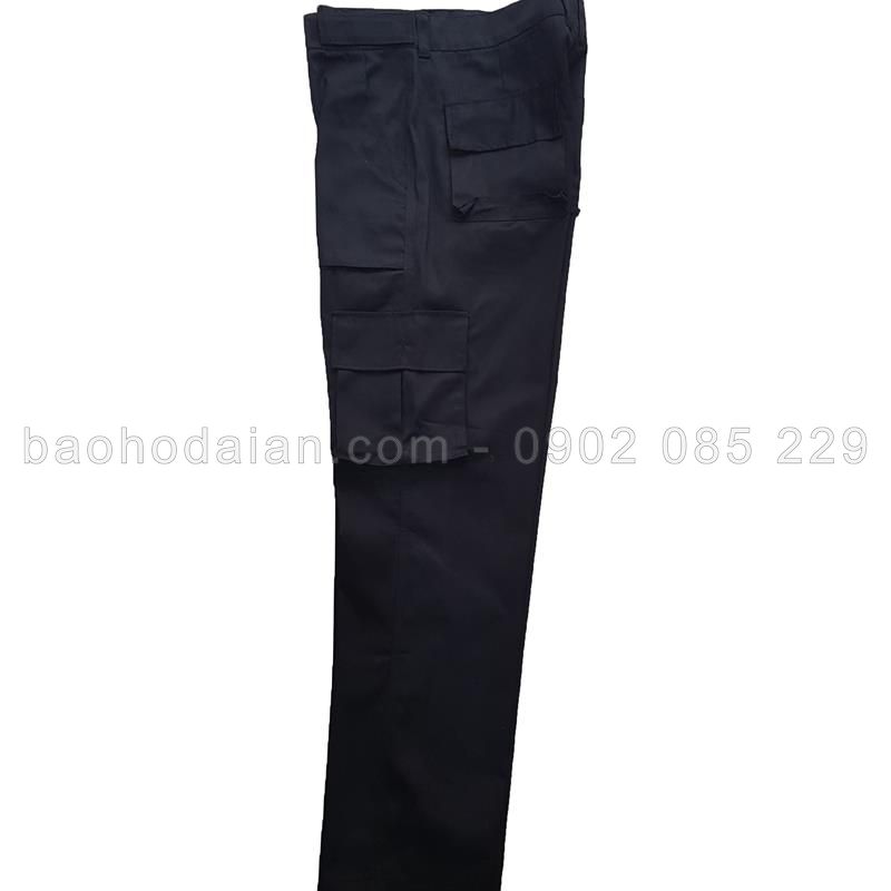 Quần vệ màu đen túi hộp kaki 65/35 QBV04