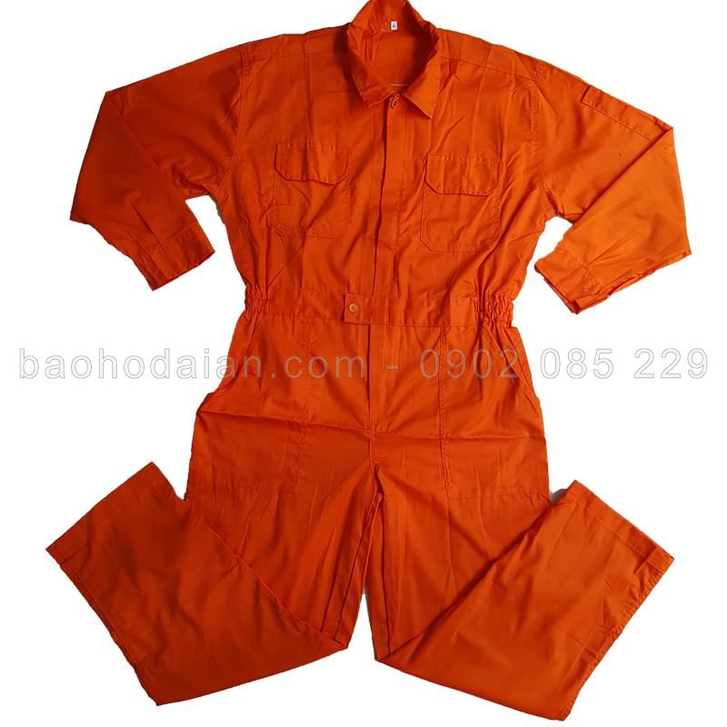 Áo liền quần bảo hộ màu cam