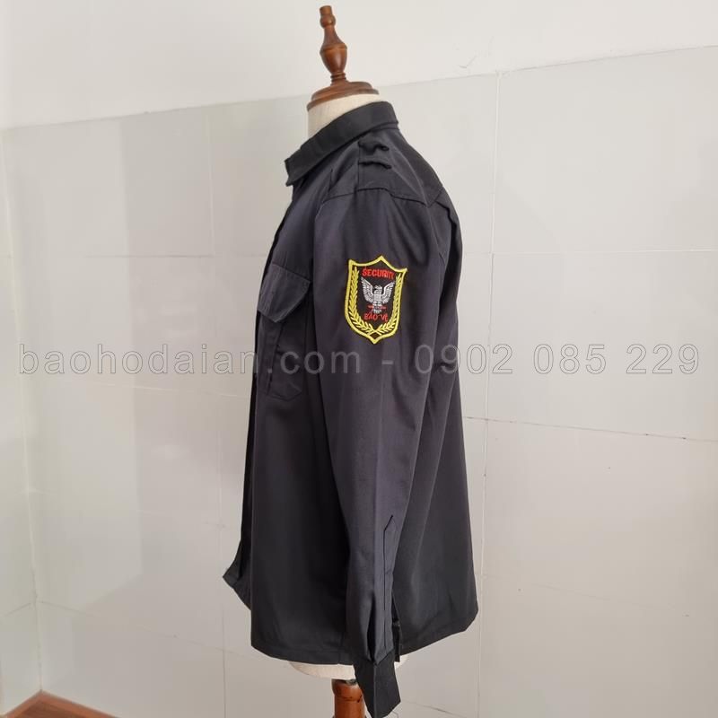 Áo vệ sĩ dài tay màu đen có logo vai