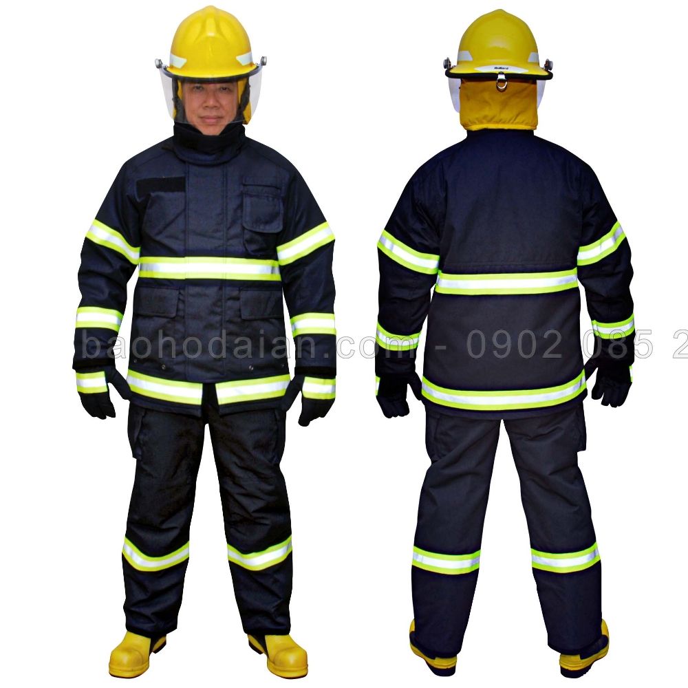 Quần áo chống cháy Nomex KTFSN300 Korea chịu nhiệt 300 độ màu xanh đen