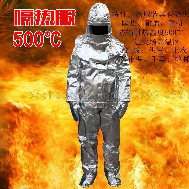 Quần áo tráng nhôm chịu nhiệt 500 độ