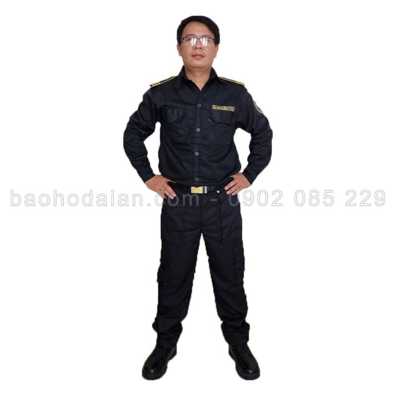 Quần áo vệ sĩ dài tay logo vai+ngực