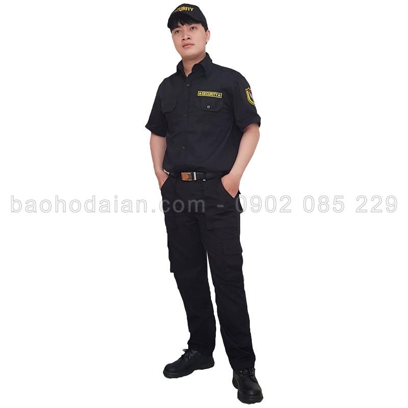 Đồng phục vệ sĩ ngắn tay cao cấp vải kate ford