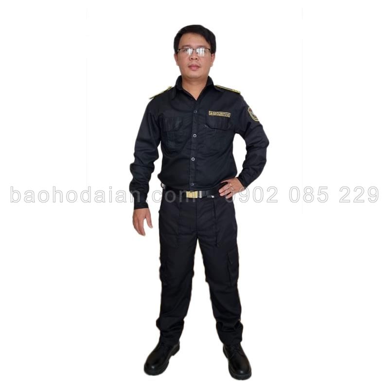 Đồng phục vệ sĩ dài tay kaki 65/35