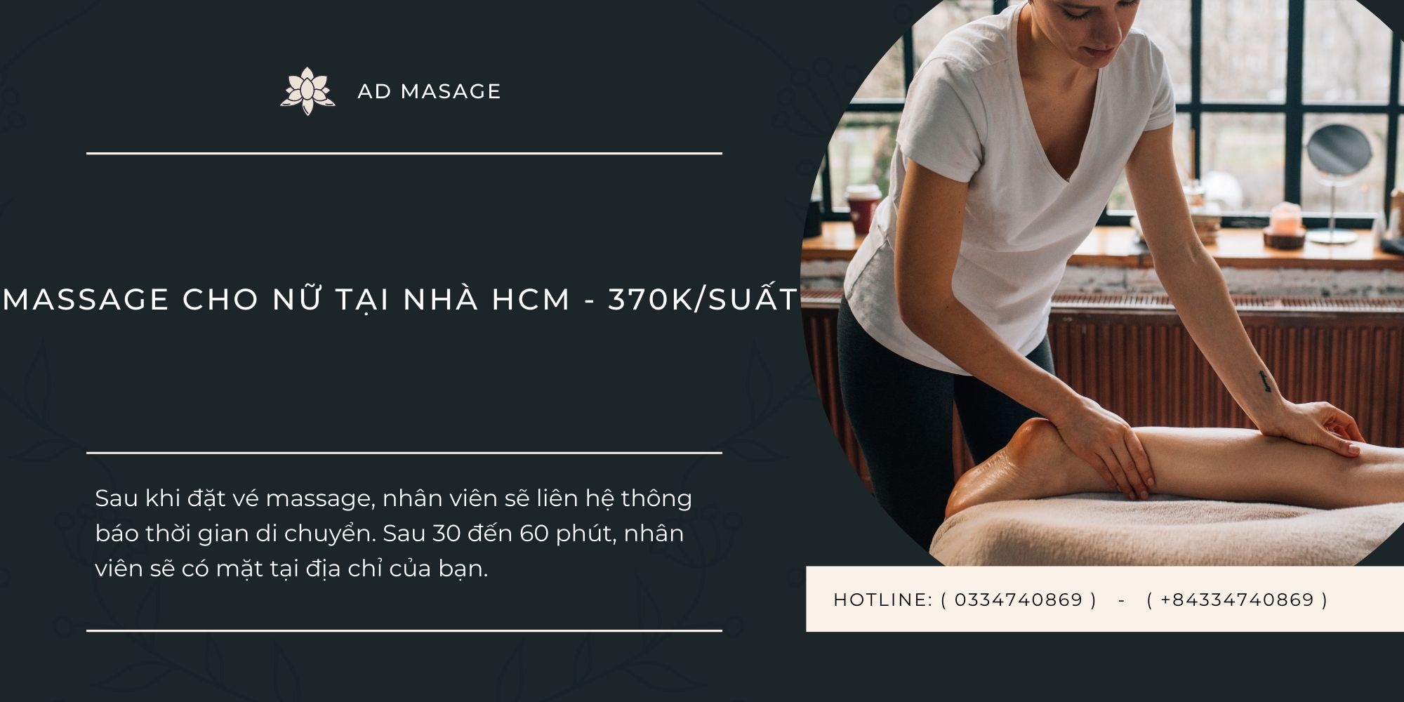 MASSAGE CHO NỮ TẠI NHÀ HCM - 370K/SUẤT
