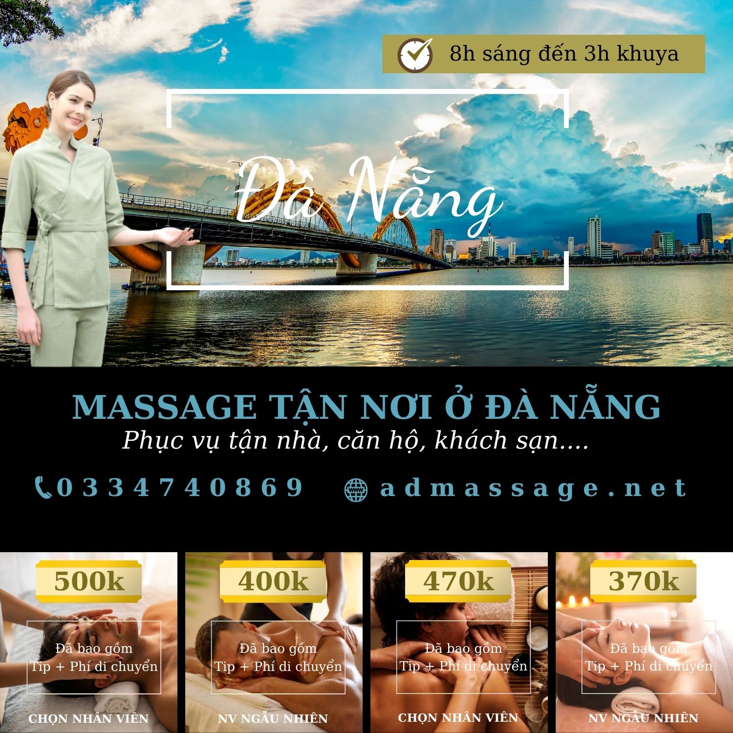 DỊCH VỤ MASSAGE TẬN NƠI ĐÀ NẴNG CHỈ CÓ TẠI AD MASSAGE