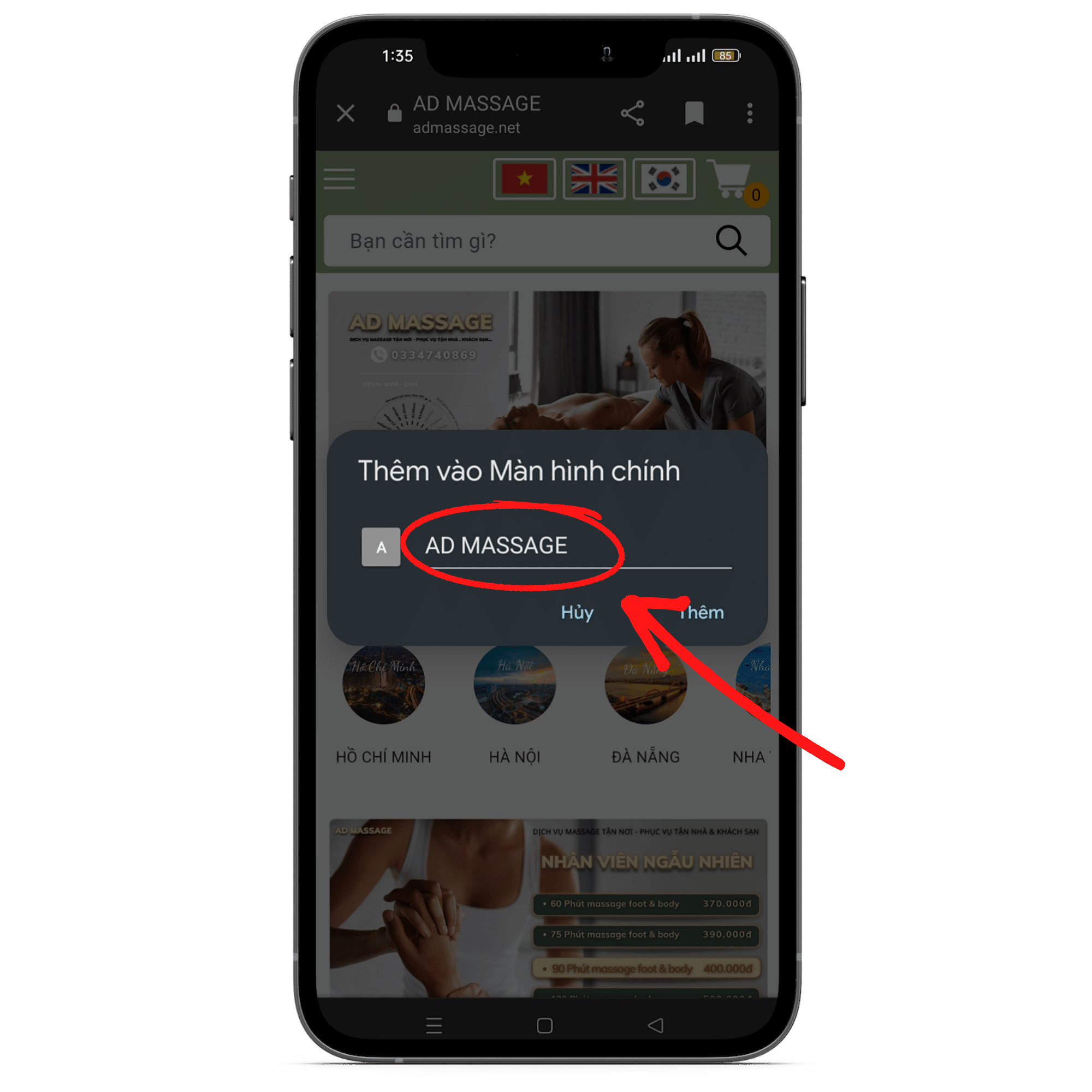 app massage tại nhà