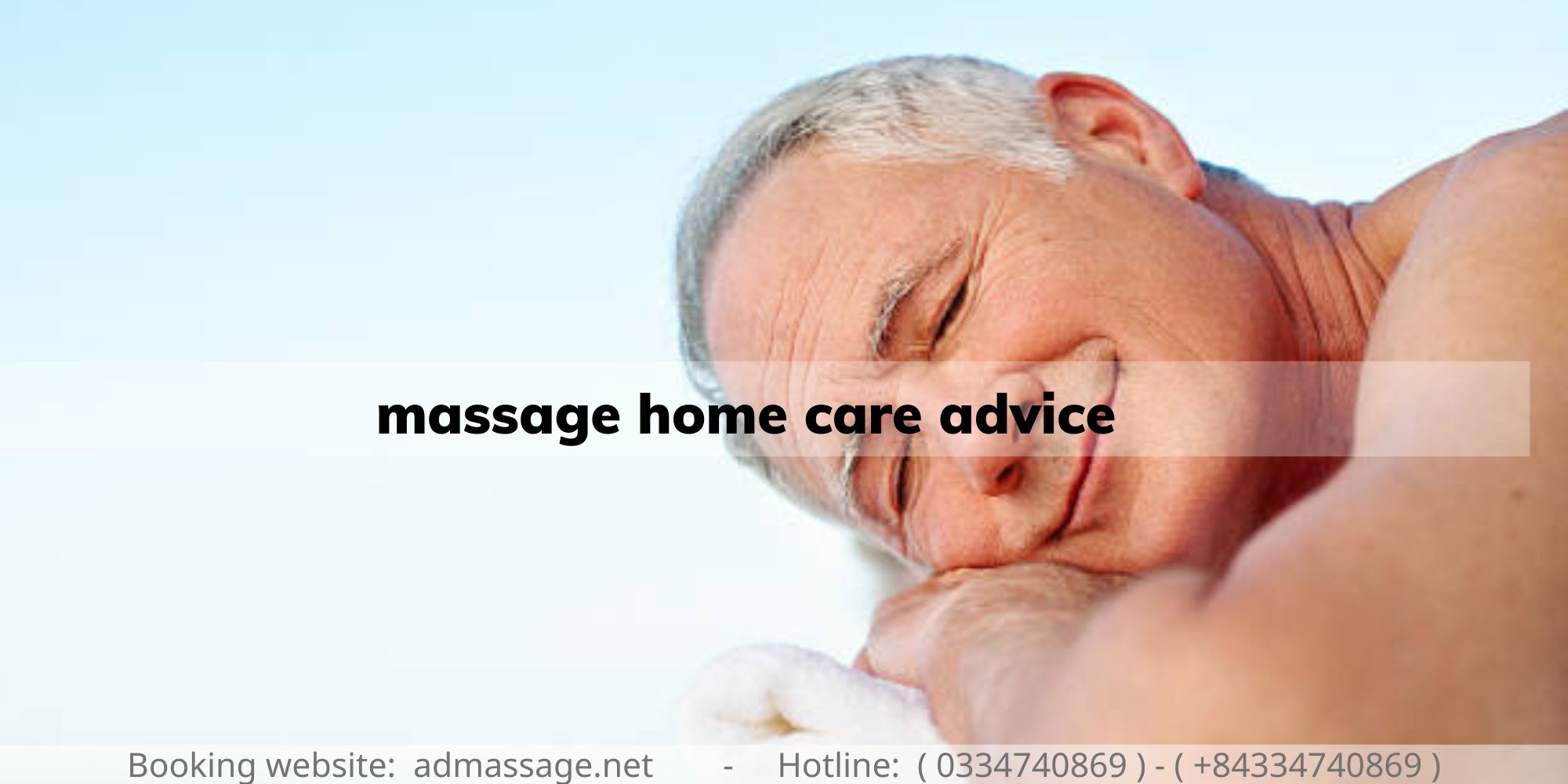 massage home care advice