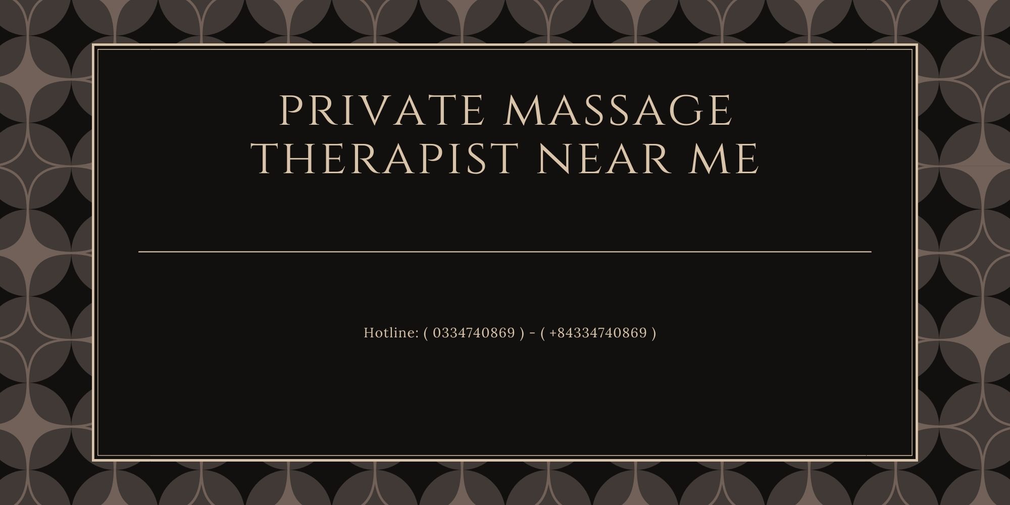 private massage therapist near me