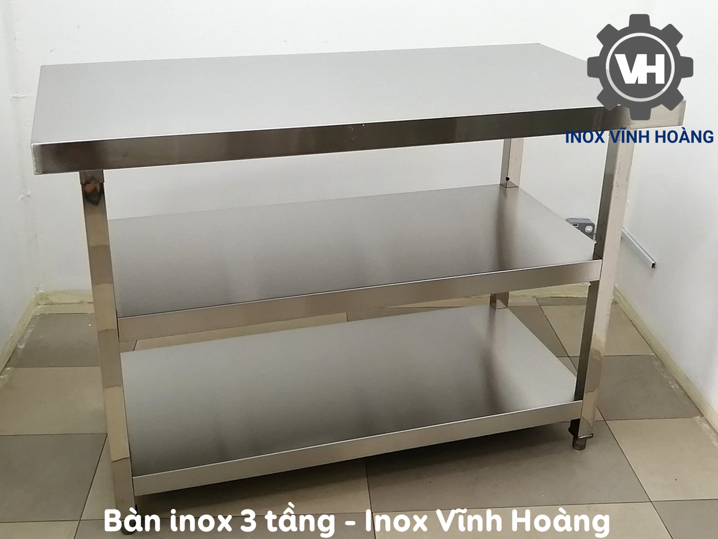 Bàn inox 3 tầng