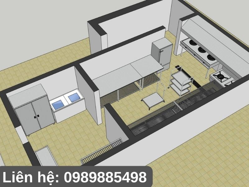 bản vẽ 3D bếp ăn công nghiệp trên solidworks loại 5