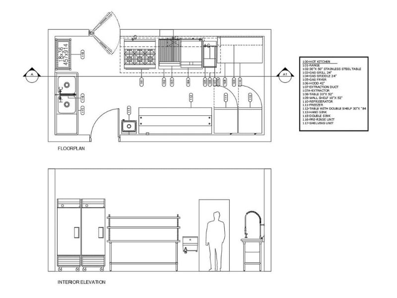 Thiết kế bếp nhà hàng nhỏ quy mô 50m2 chi phí tiết kiệm