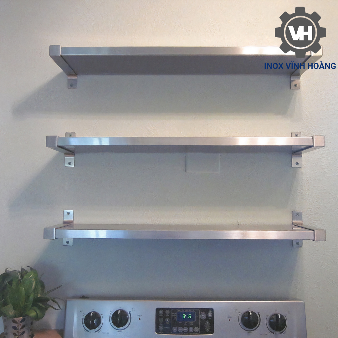 kệ inox treo tường đơn giản