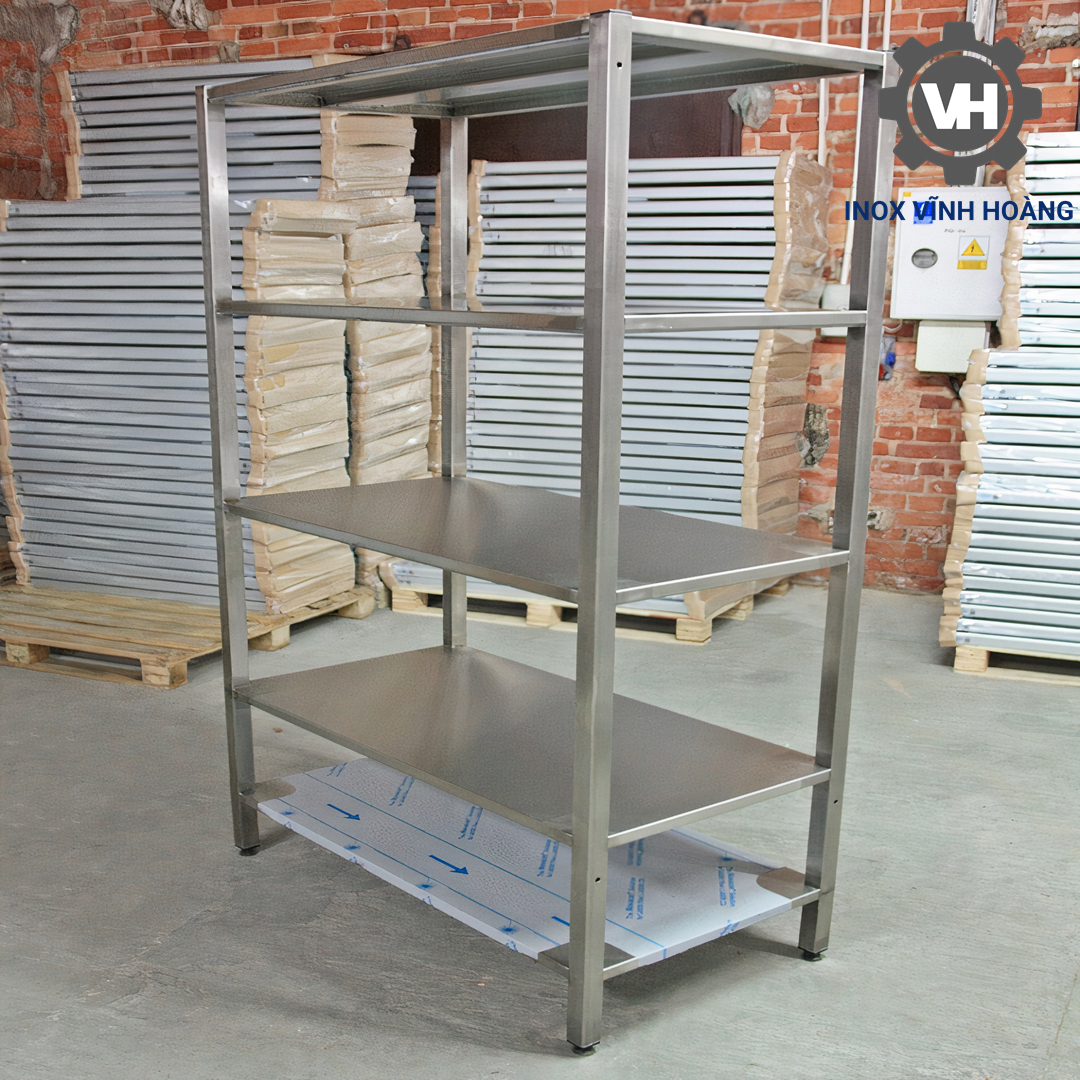 Kệ inox 5 tầng tấm đỡ