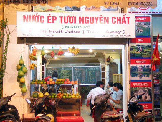 mô hình quán nước ép trái cây 13 lương ngọc quyền