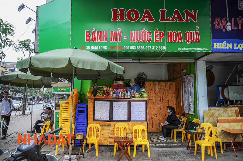 mô hình quán nướ ép trái cây hoa lan