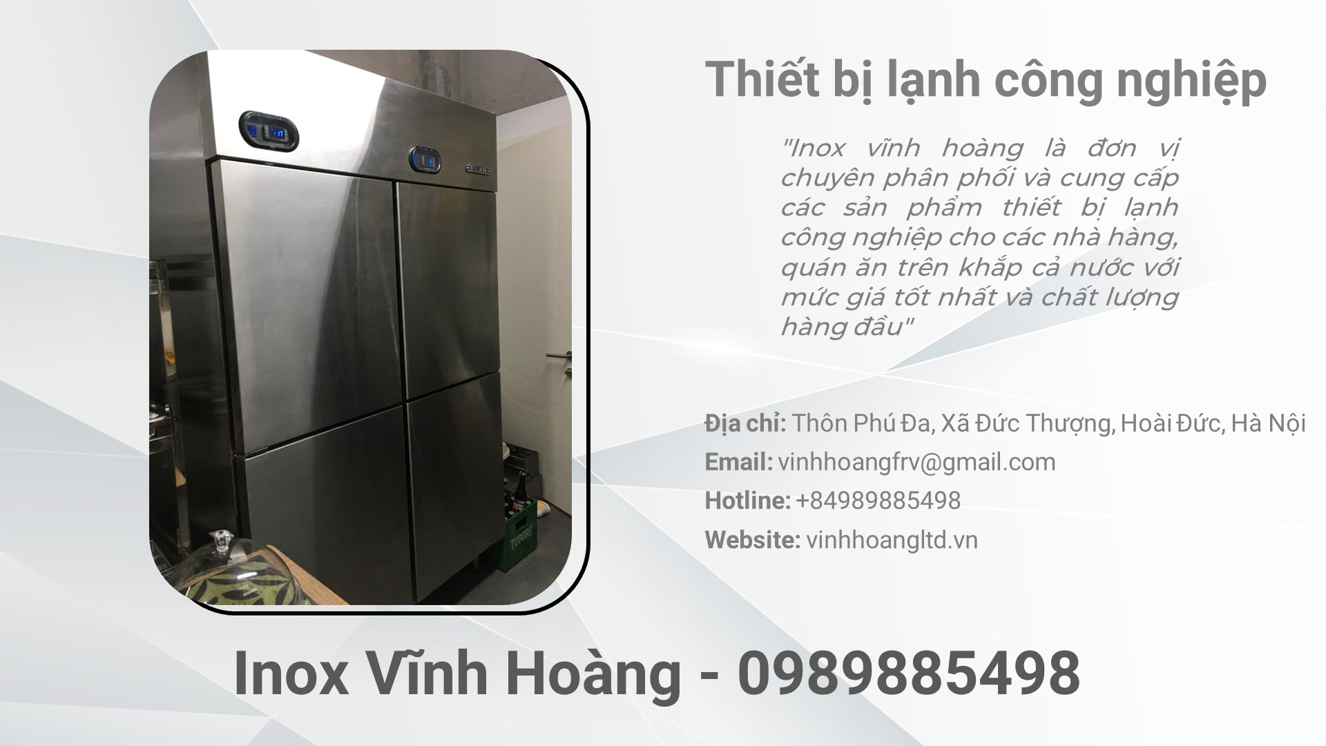 Thiết bị lạnh công nghiệp của vĩnh hoàng nhé