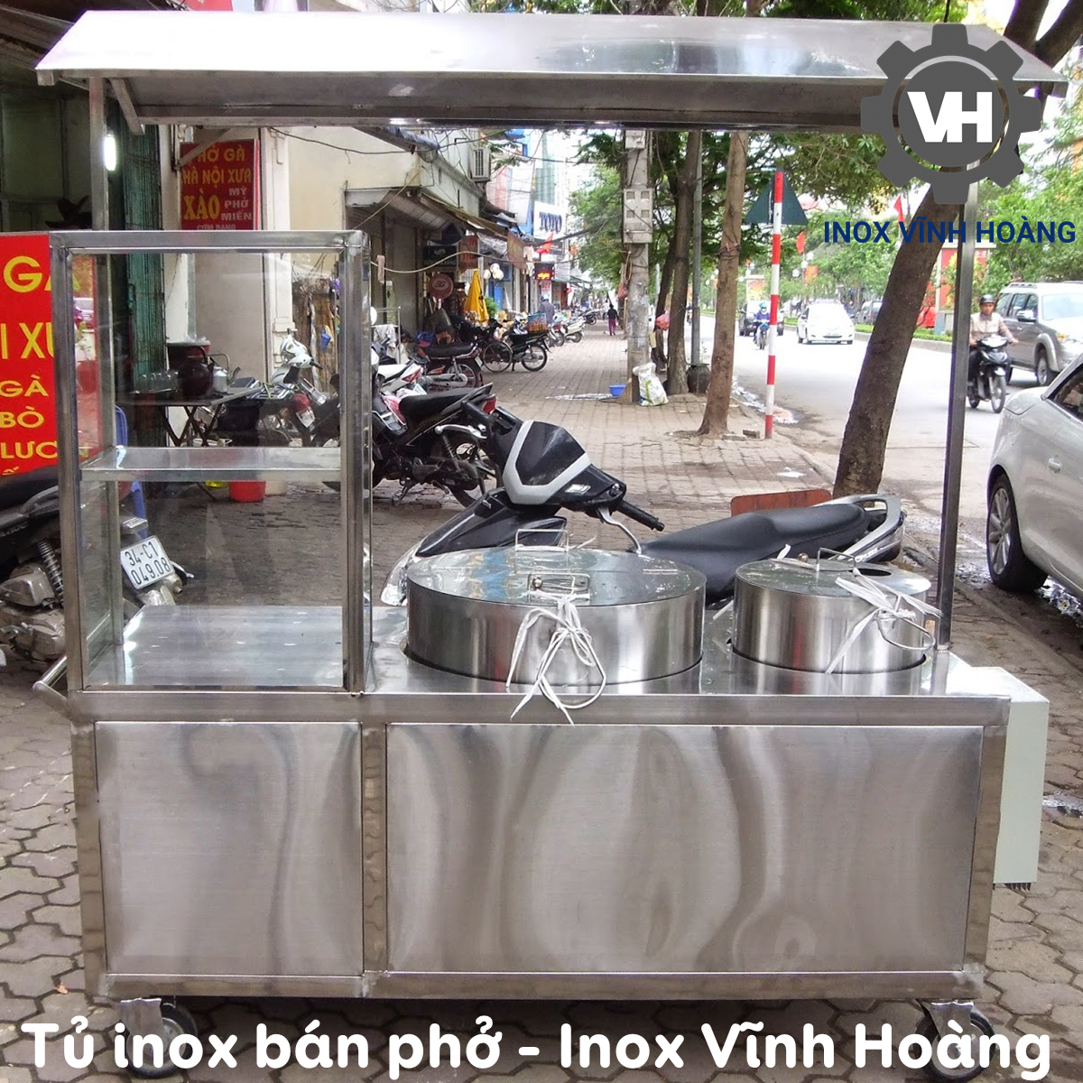 Tủ inox bán phở sản xuất tại Inox vĩnh hoàng