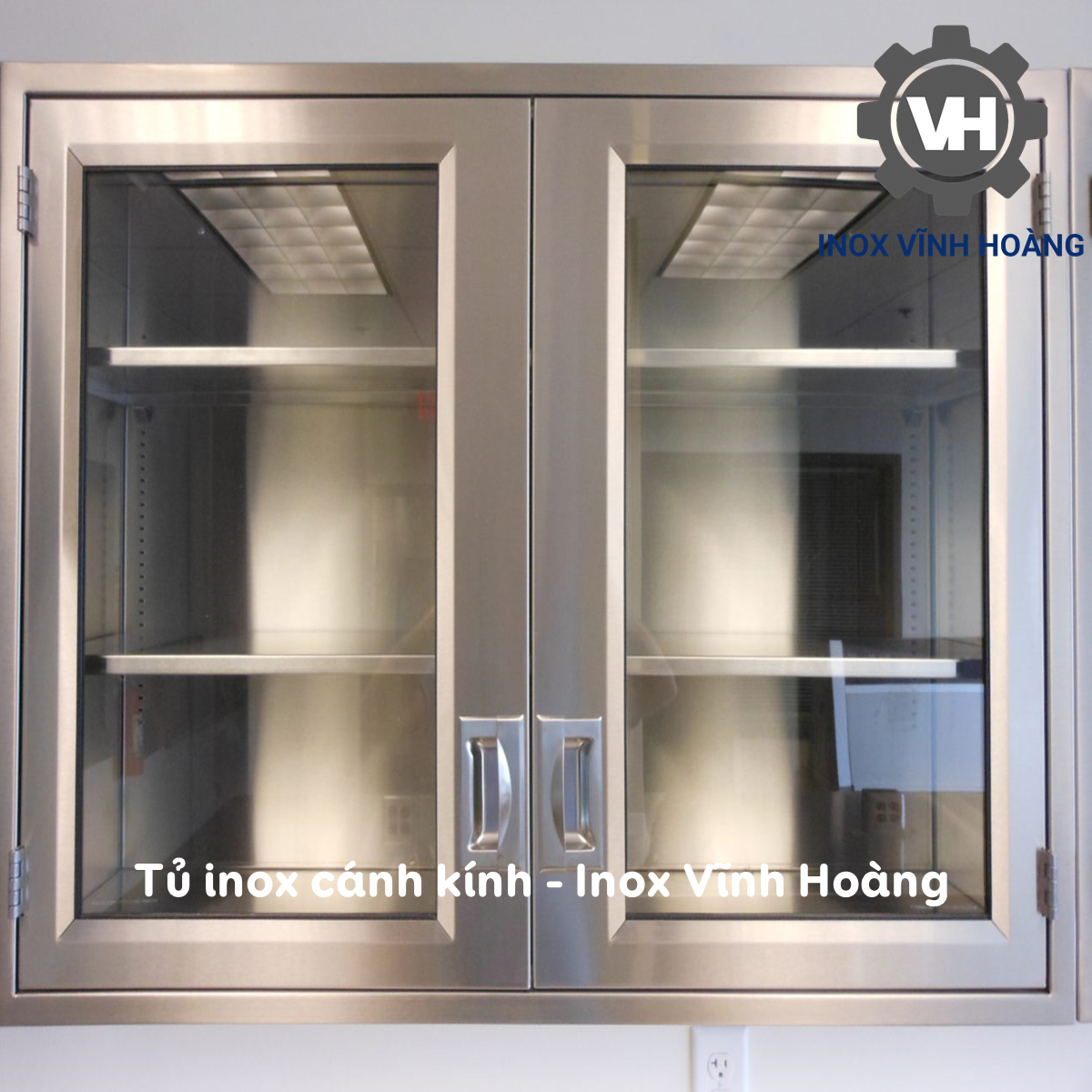 Tủ inox kính treo tường