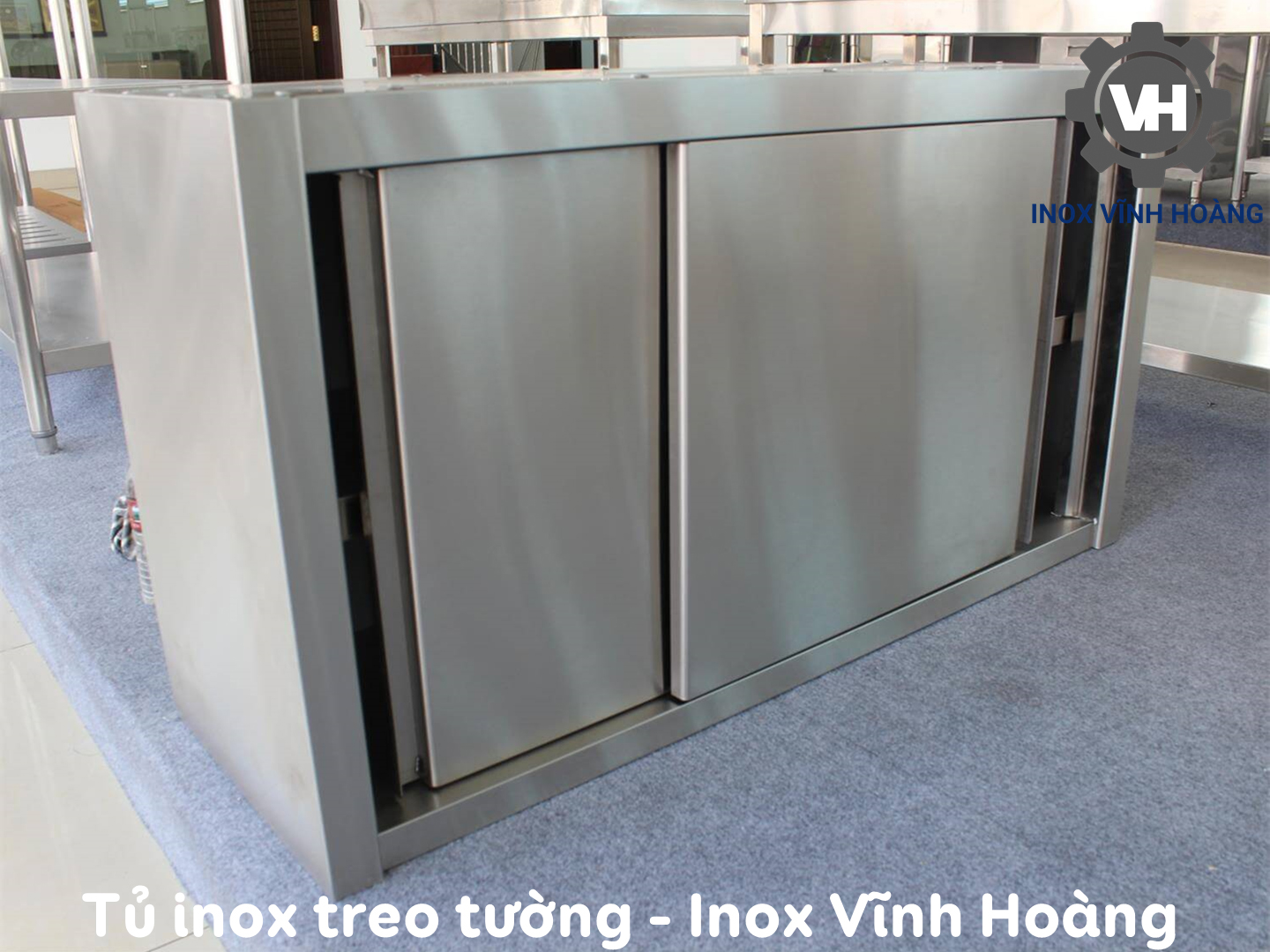 tủ inox troe tường do inox vĩnh hoàng sản xuất