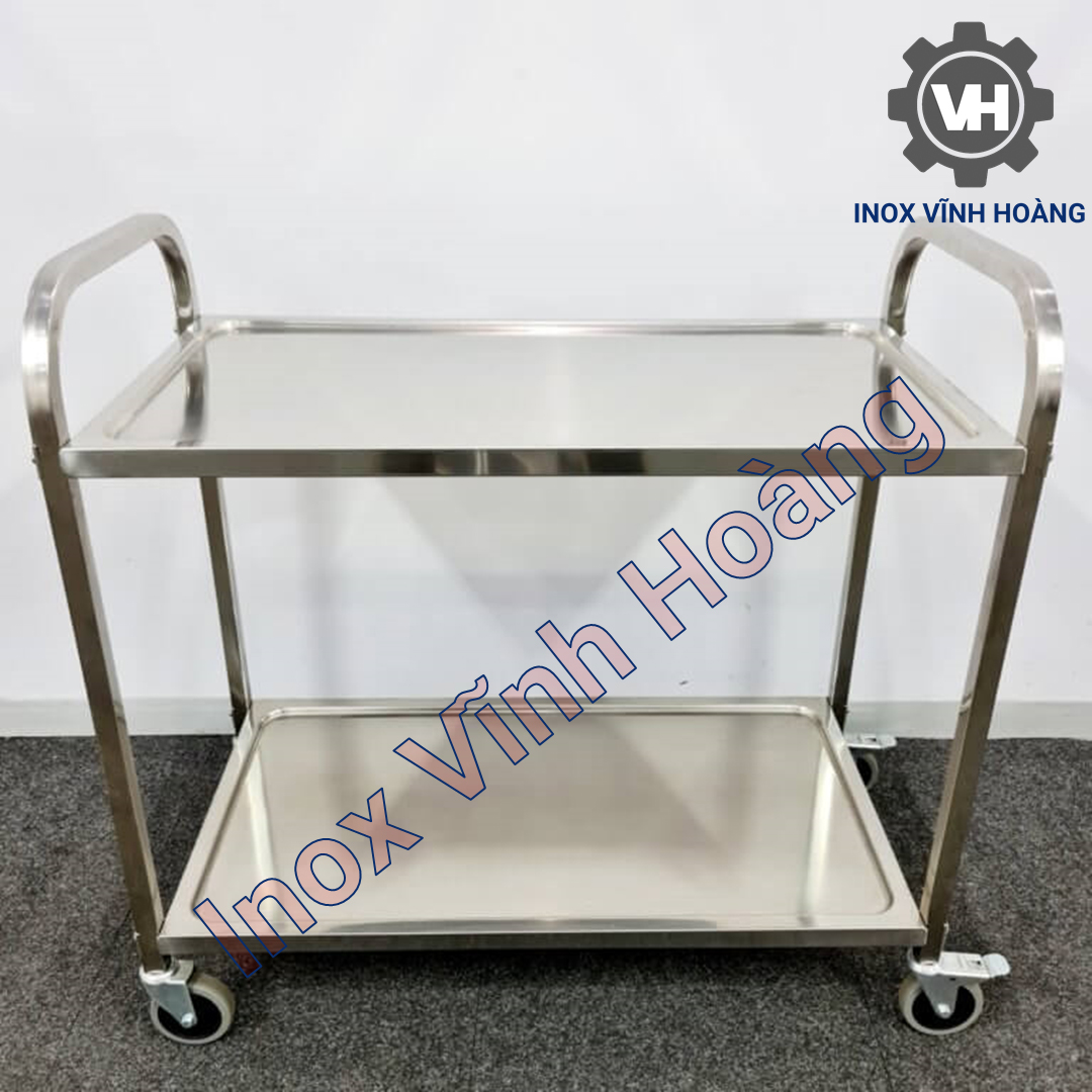 xe đẩy inox 2 tầng tại inox vĩnh hoàng