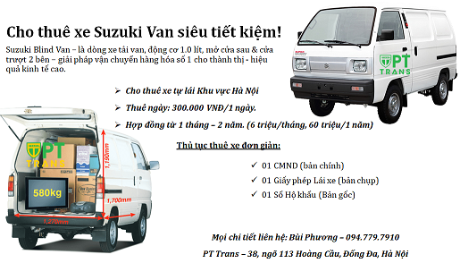 Xe Suzuki Van - giải pháp vận chuyển hàng hóa số 1 cho thành thị!