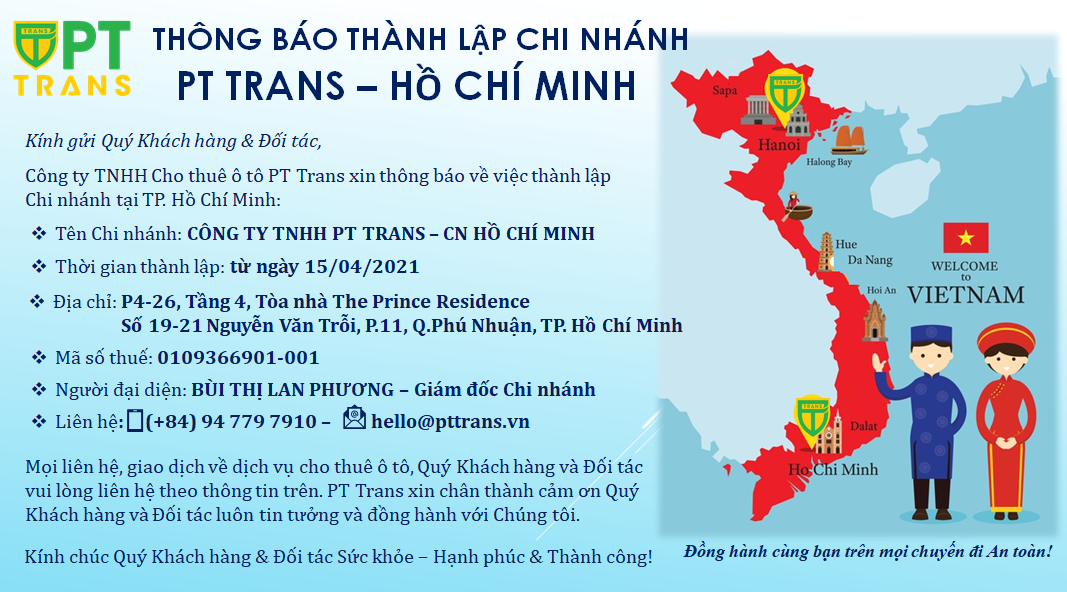 Thông báo mở Văn phòng PT TRANS - CN Hồ Chí Minh