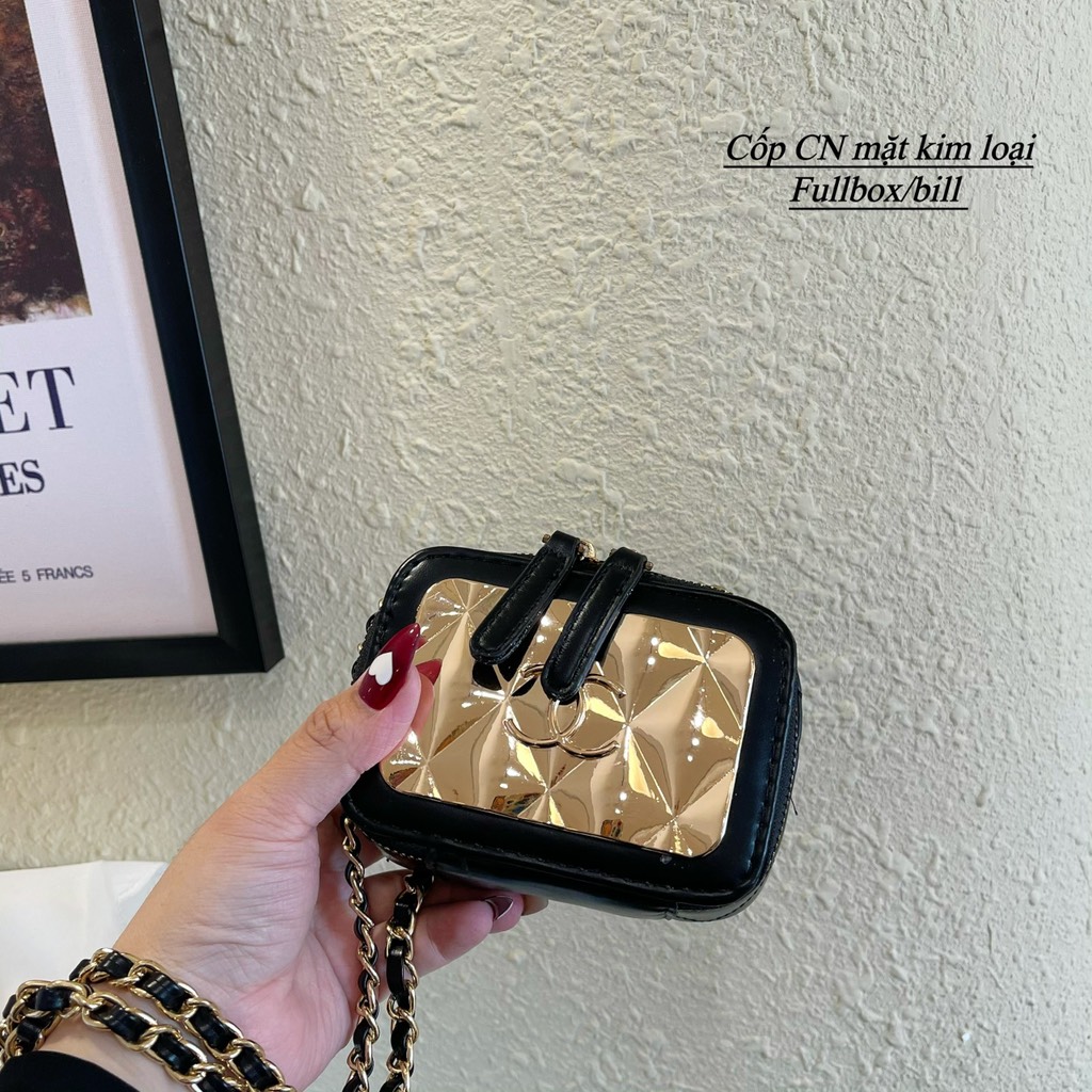 TÚI CỐP CHANEL MẶT KIM LOẠI SIZE MINI FULLBOX #43 TÚI CỐP CHANEL MẶT KIM LOẠI SIZE MINI FULLBOX