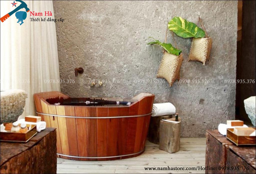 Bồn tắm gỗ cao cấp Spa