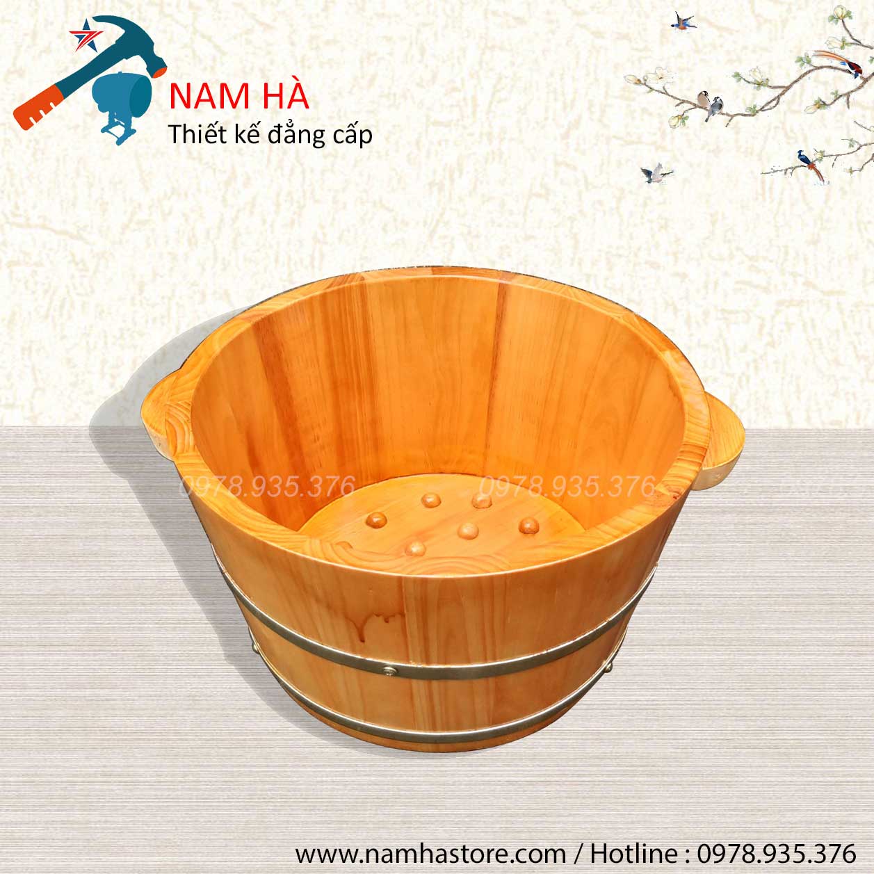 Chậu ngâm chân gỗ Thông Chậu ngâm chân gỗ Thông