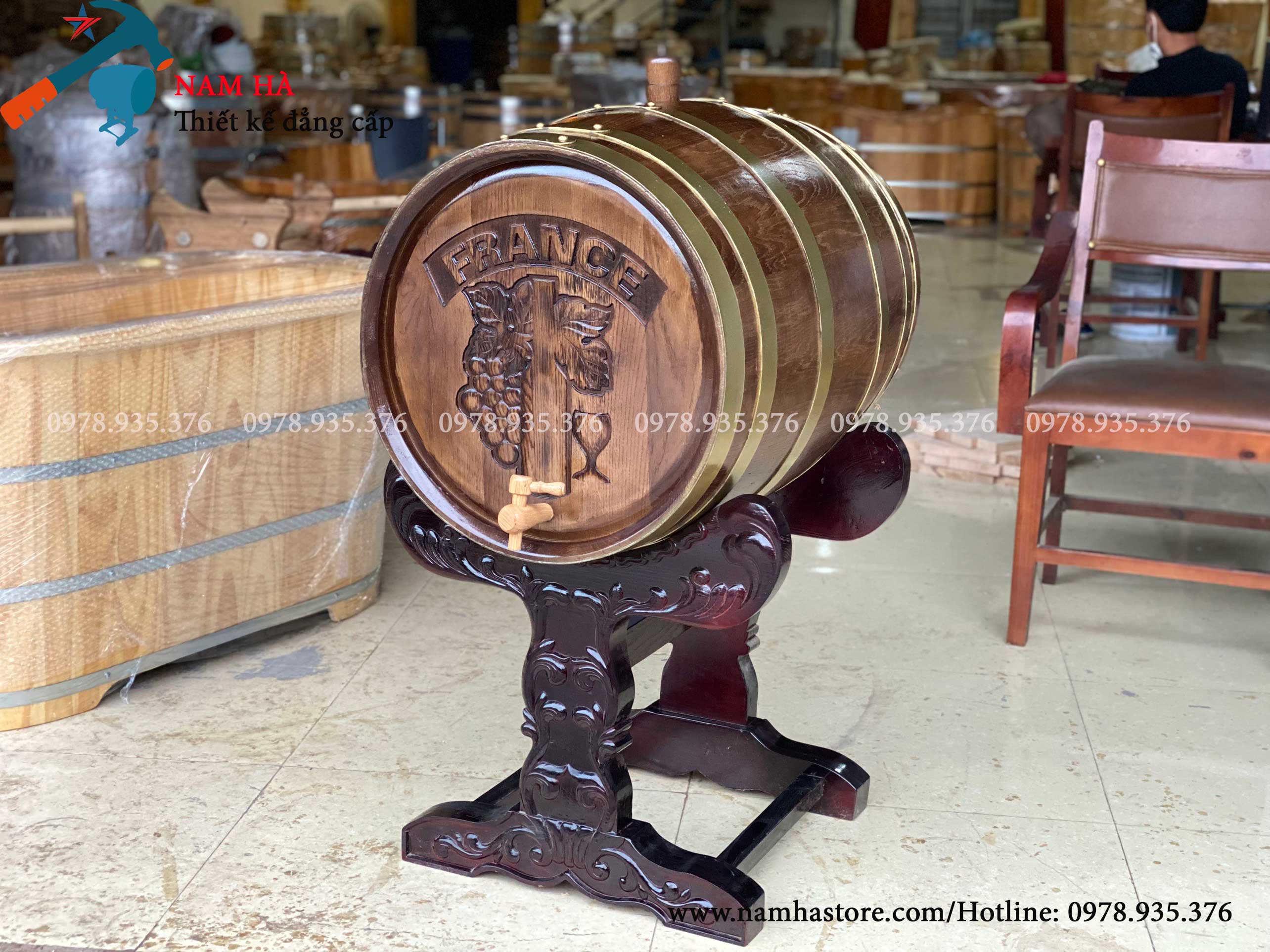 Thùng rượu gỗ sồi 410 lít Thùng rượu gỗ sồi 410 lít