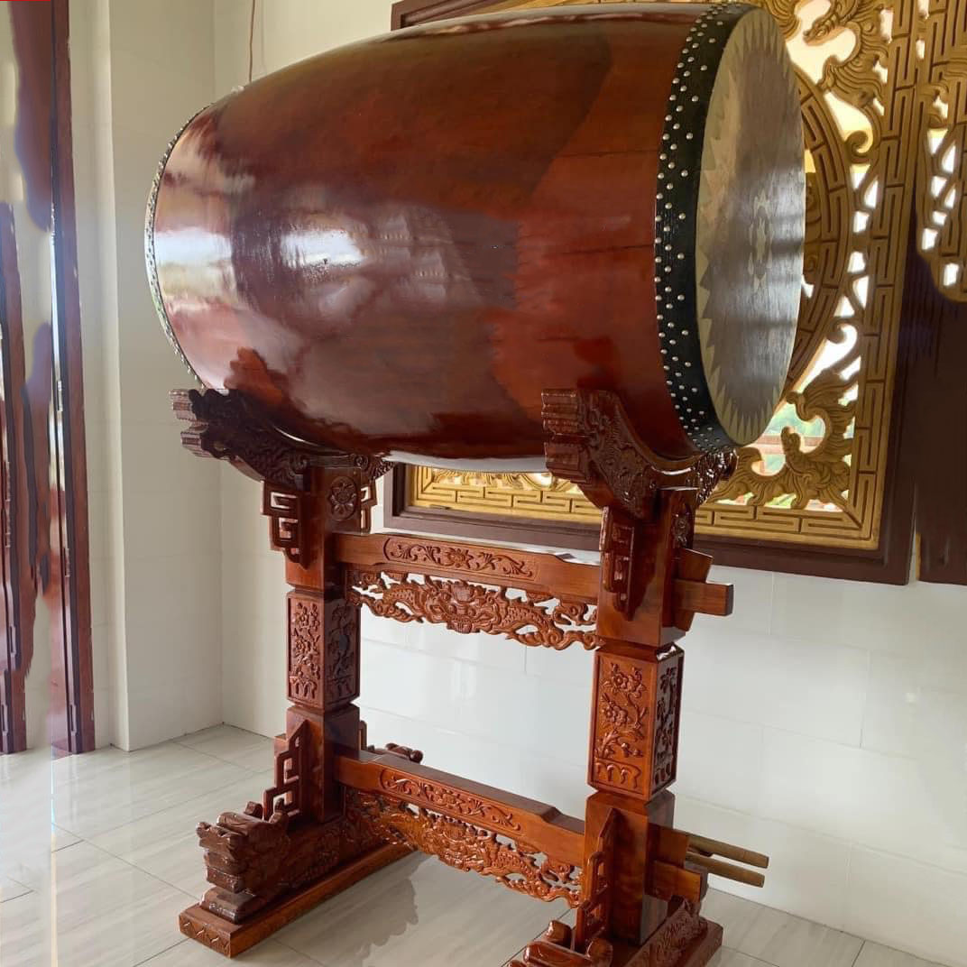 Trống Chuông Bát Nhã Gỗ Mít – Âm Thanh Trầm Hùng, Chuẩn Nghi Lễ Trống Chuông Bát Nhã Gỗ Mít – Âm Thanh Trầm Hùng, Chuẩn Nghi Lễ