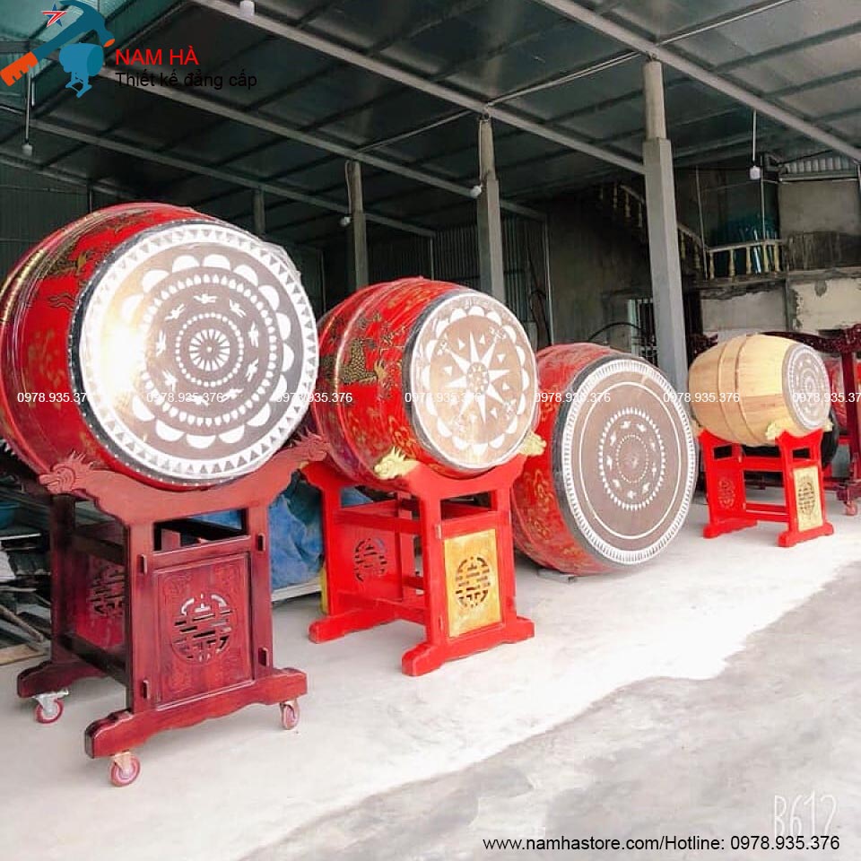 Đặt Làm Trống Chùa, Trống Đình Chùa Cao Cấp Trạm Khắc Tinh Sảo