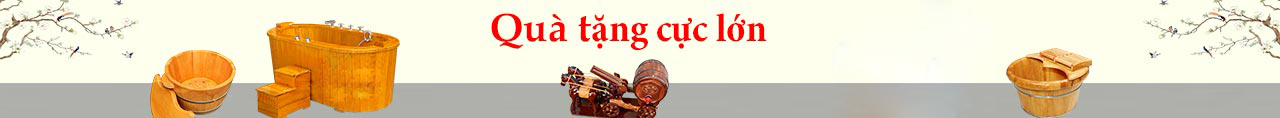 banner bồn tắm gỗ