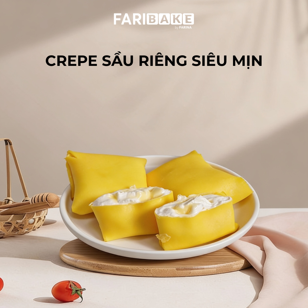 CÔNG THỨC CREPE SẦU RIÊNG KEM MỊN