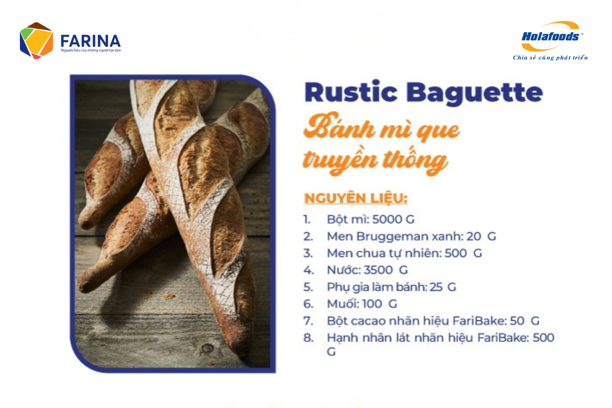 CÔNG THỨC BÁNH MÌ QUE TRUYỀN THỐNG – GIÒN RỤM, THƠM BƠ, CHUẨN TIỆM ÂU